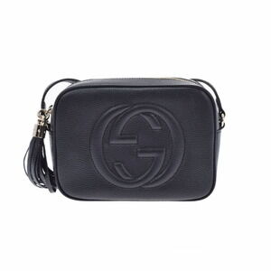 GUCCI Soho Disco Bag Black Leather Shoulder